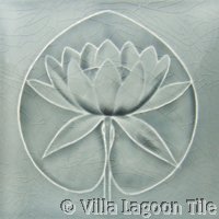 Embossed mono-chrome relief tiles