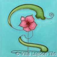 Floral abstract tile designs