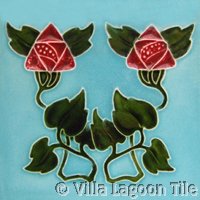 Roses on tile historic