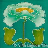 Turquoise art tile
