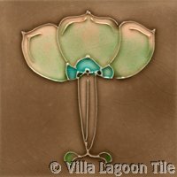 Molded art nouveau tiles