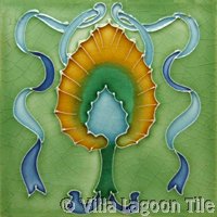 Replacement art tiles for fireplaces