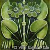 Relief glazed tile