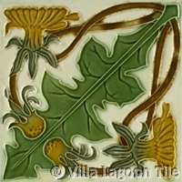 Foliage tile in antique design