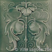 gray relief art nouveau tile