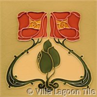 recreated art nouveau tiles