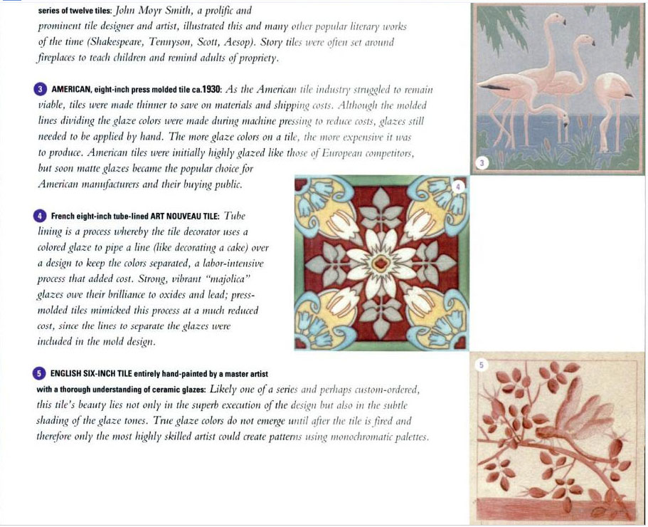 Antique tiles in modern decor