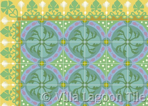 Cement tile flooring