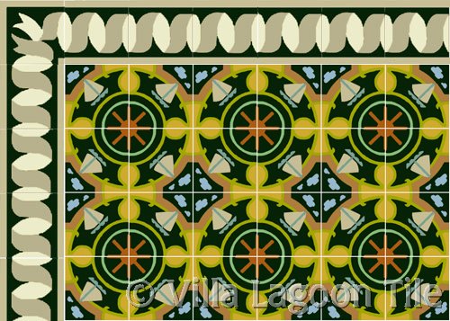 patterned cement tile mosaic tile