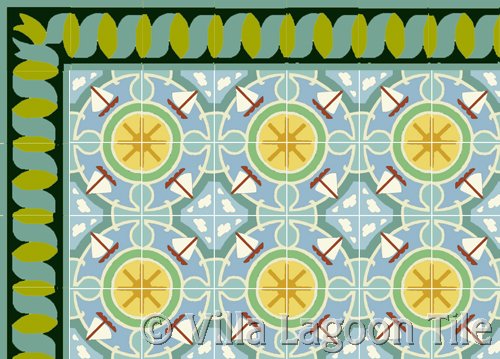 tropical cement floor tile