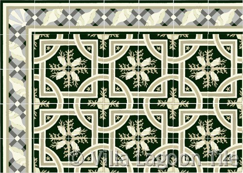 cuban style tile floor in cement tile