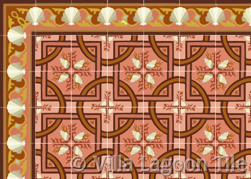 Italian coastal moorish style tile floor