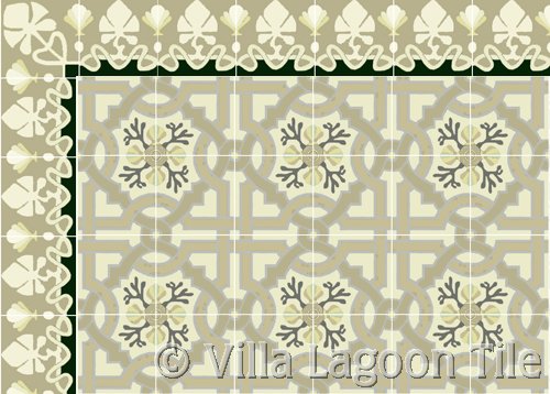 taupe interlocking floor tiles in cement