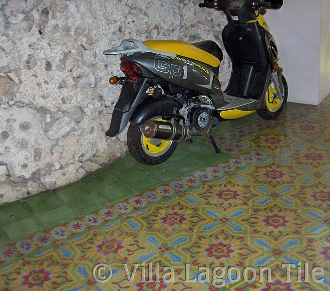 Caribbean cement tile driveway tiles