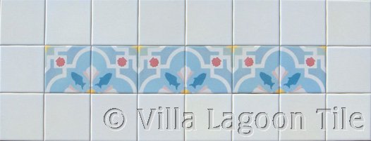Villa lagoon tile made on ceramic tile