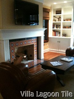 Ceramic fireplace deco tiles