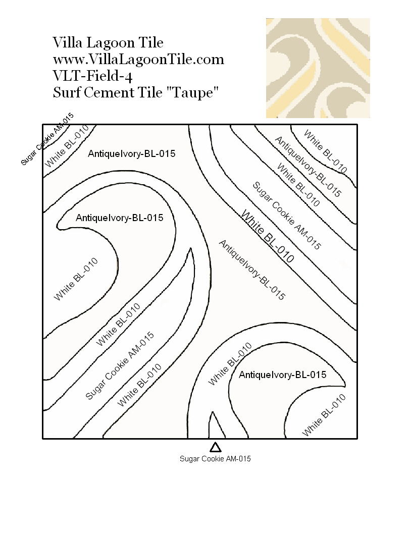 Color map of Surf Taupe cement tile