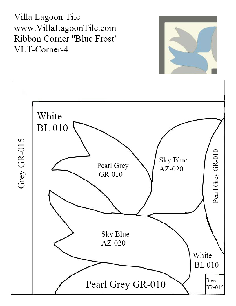 Color map of Ribbon Border Blue Frost