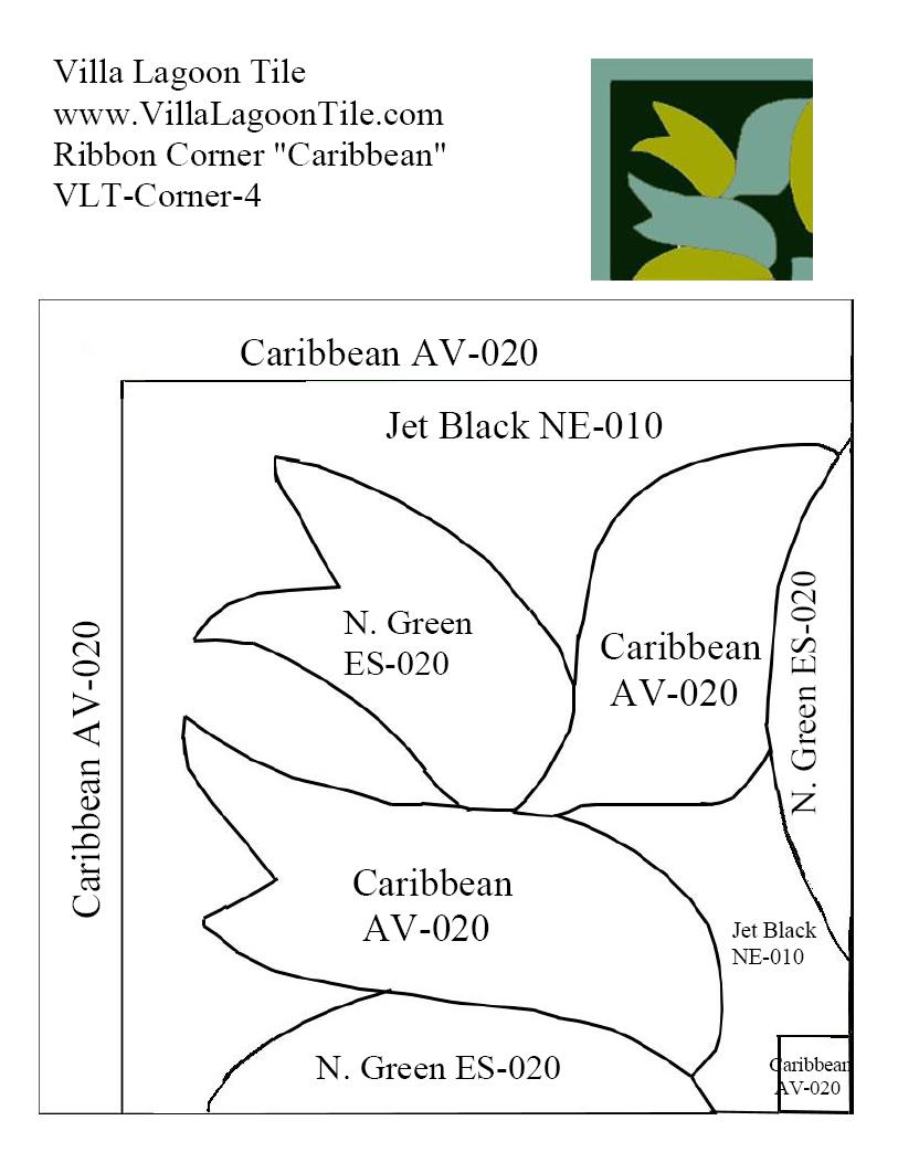 Ribbon Border Color Map-Cement Tile