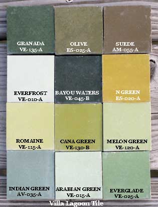cement tile greens colors