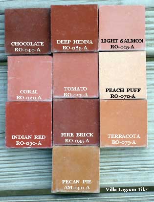 red encaustic tiles