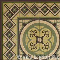 Striking patterned tile floor