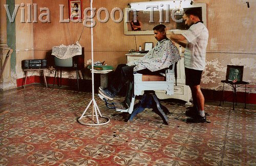 barber shop cuban tile floor