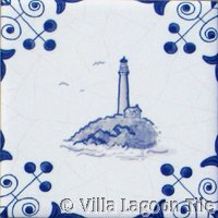 Lighthouse delft tile