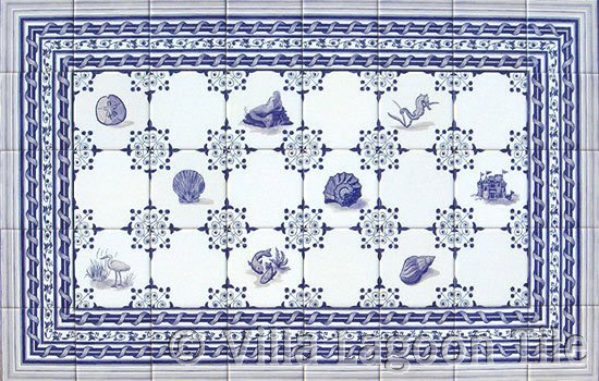 Dutch tile in blue and white