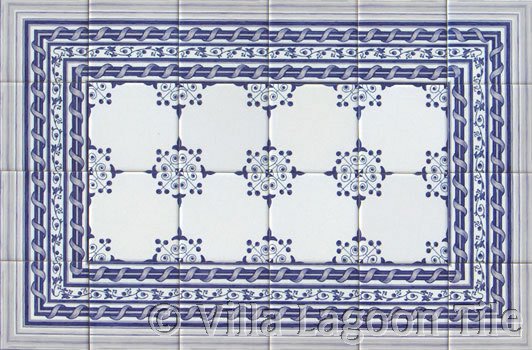 Delft tile kitchen backsplash design idea