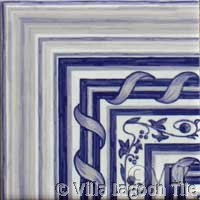 Delft tile border corner