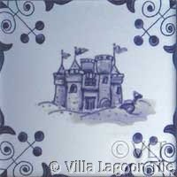 beach sandcastle tile