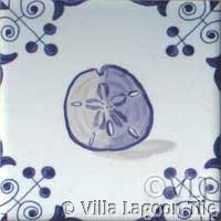 Sand dollar tile for coastal tecor