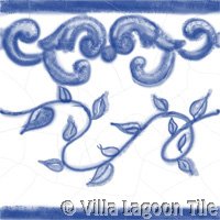Delft tile backsplash border