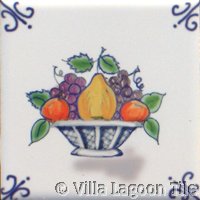 holland type tile with fruit