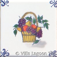 hand made delft fruit tile