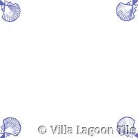 scallop sea shell corner tile