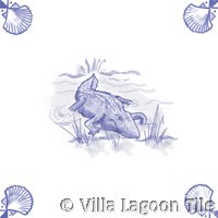 tile with alligator
