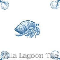 tile with hermit crab