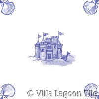 tile with sandcastle on it
