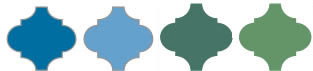 Moroccan arabesque shaped tiles