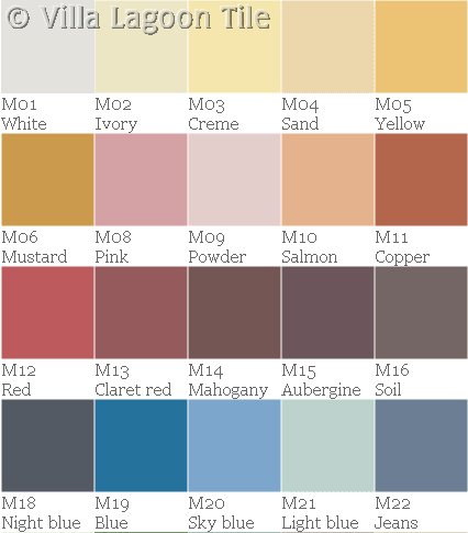 Mosaico tile colors