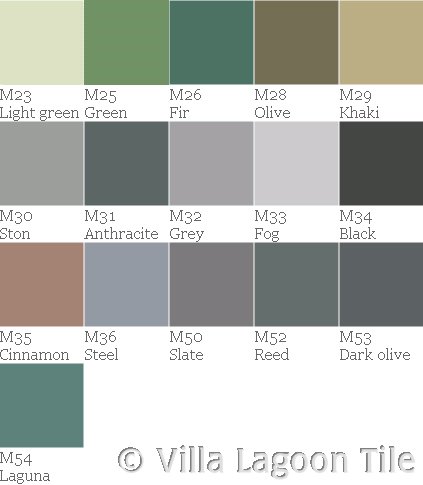 Mosaico tile colors