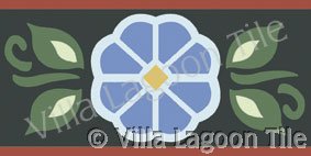 Border tile with flowers
