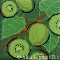 Kiwi fruit accent tile