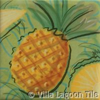 Pineapple fruit ceramic tile