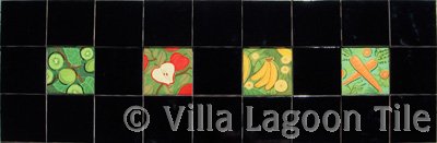Fruit border tiles ceramic