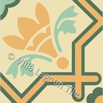 Cuban floral tile