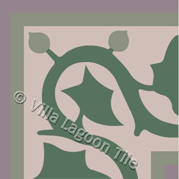 Ivy tile corner border