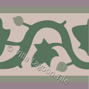 Border tile with ivy
